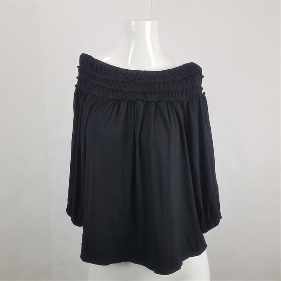 Max Studio Size XS Therese Black Off The Shoulder Top - Picture 1 of 6